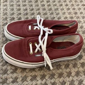 Maroon Vans- size 7.5